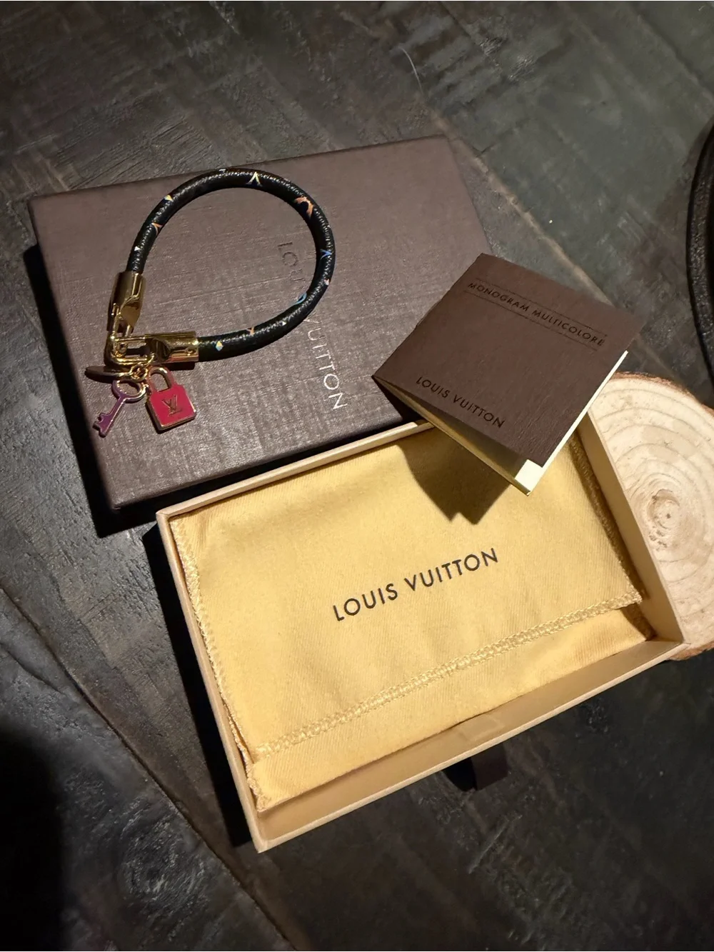 Louis Vuitton Rack It Monogram Multicolore Noir Bracelet